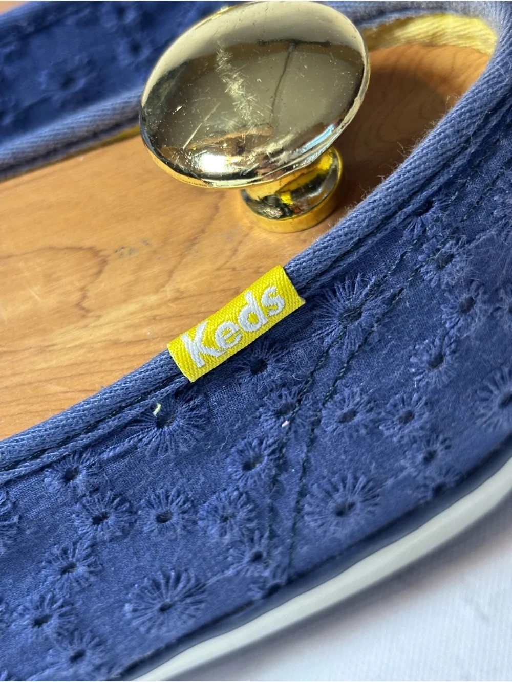 Keds Chambray  Blue Eyelet Canvas Lace-Up sneakers, classic keds, size 9